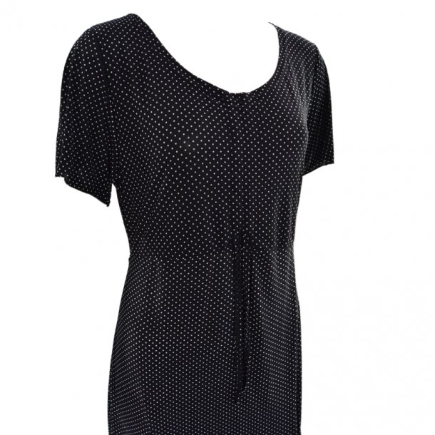 Kjole Med Prikker Marine Bl