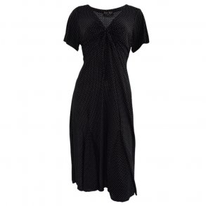 Kjole Med Prikker Sort