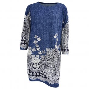 Tunika Med Denim Print
