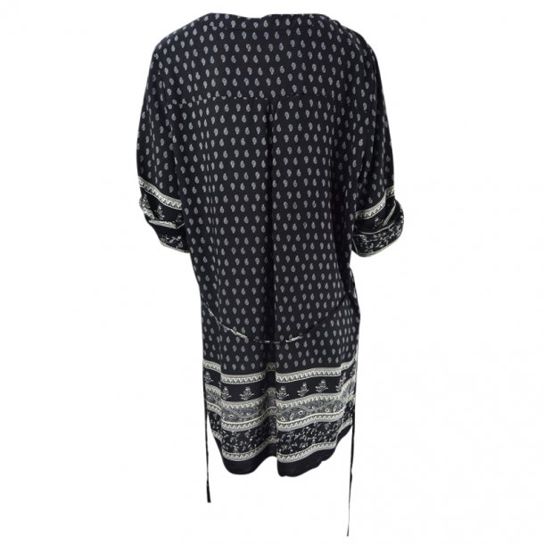 Tunika Med Bindebnd Sort