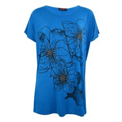 T-shirt Med Print Sort