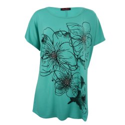 T-shirt Med Print Sort