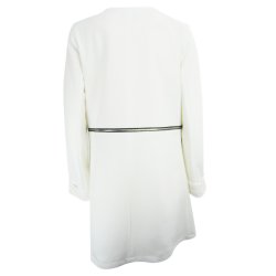 Jakke Med Lynls Detalje Hvid