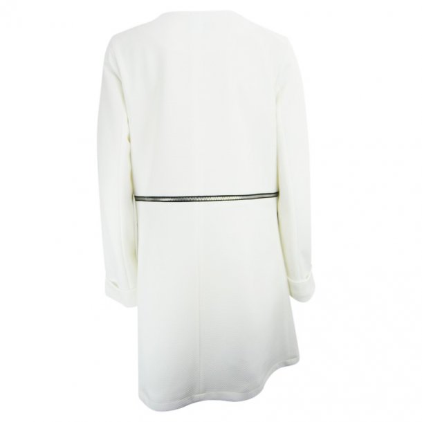 Jakke Med Lynls Detalje Hvid