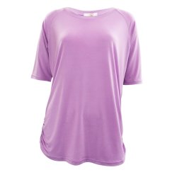 T-shirt Med Rib I Siderne Turkis Grn