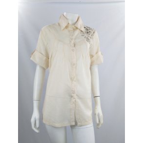 Kortrmet Skjorte Creme