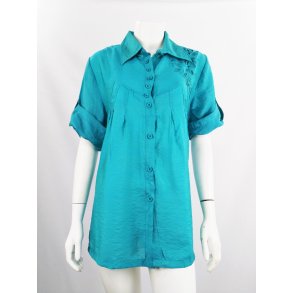 Kortrmet Skjorte Turkis Grn