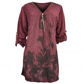 lang bluse med lynls