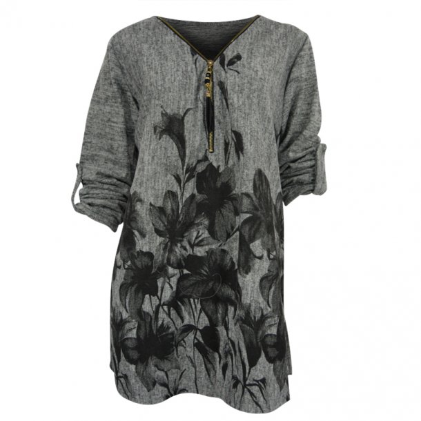 lang bluse med lynls