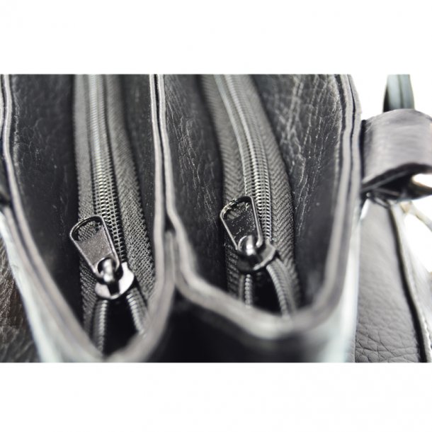 Taske med dobbelt lynls