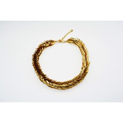 Halskde med guld blade