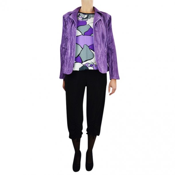 Cropped Bukser Med Rip Sort