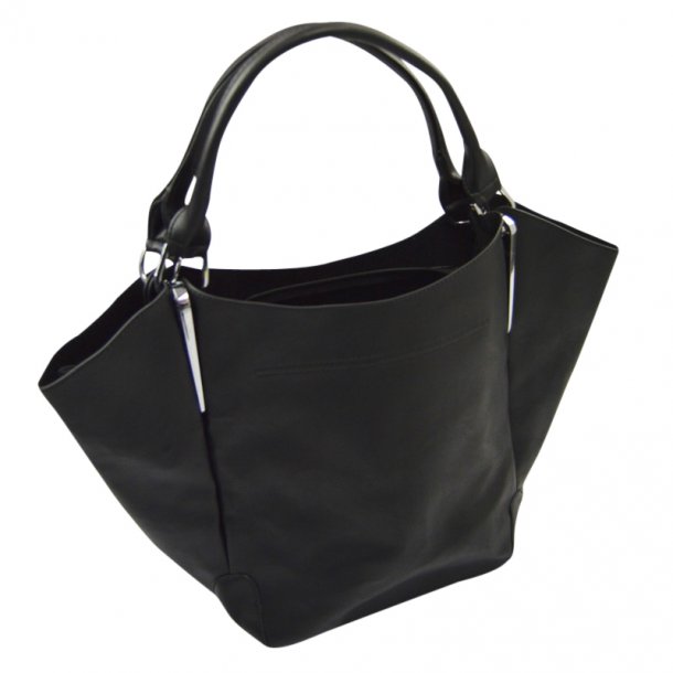 Stor sort taske med ekstra lille taske