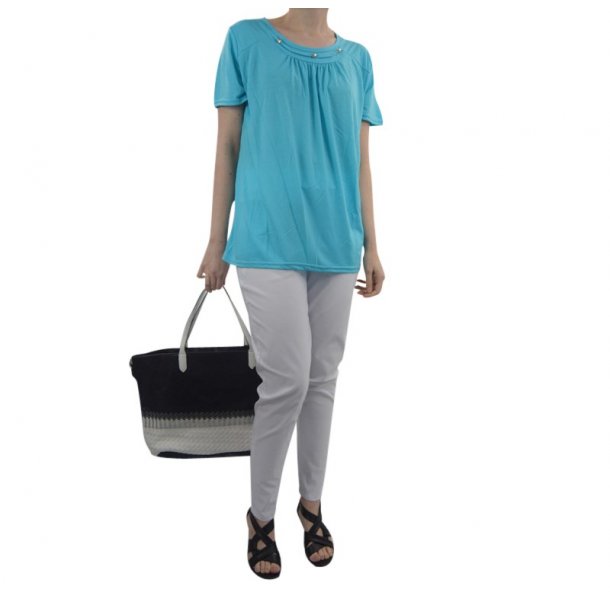 Sort Taske Med Hvid Flet