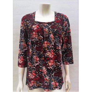 Blomstret Bluse