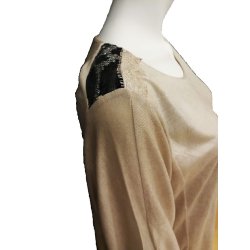 Nude Bluse med Blonde