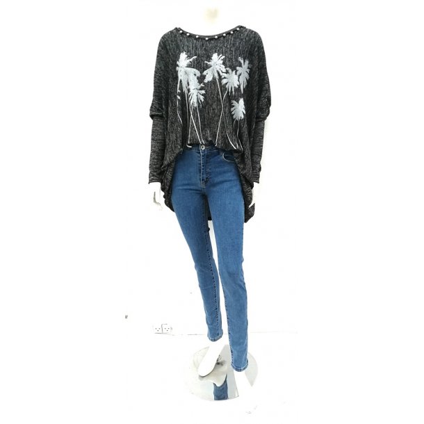 Oversize Bluse Med Palmer