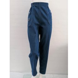 Bomulds Buks Med Superstretch - Cowboy