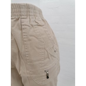 Bomulds Buks Med Superstretch - Sand