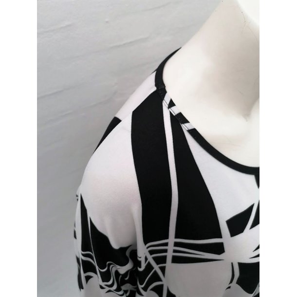 Viskose Bluse Med Grafisk Print