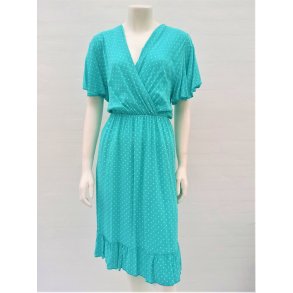 Polka Prikket Kjole - Turkis