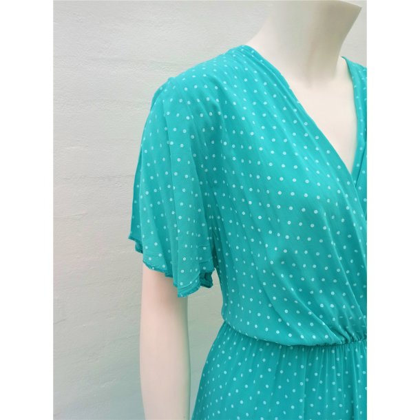 Polka Prikket Kjole - Turkis