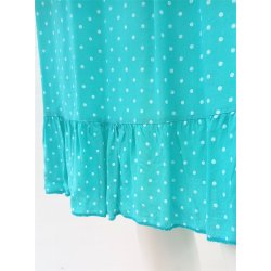 Polka Prikket Kjole - Turkis