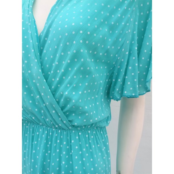 Polka Prikket Kjole - Turkis