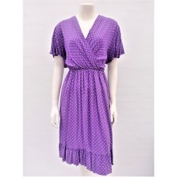 Polka Prikket Kjole - Lilla