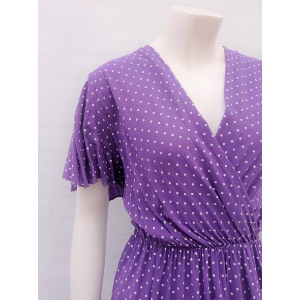 Polka Prikket Kjole - Lilla