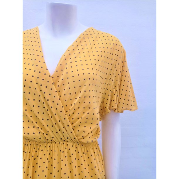 Polka Prikket Kjole - Gul