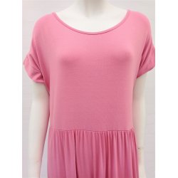 T-shirt Kjole i midi-lngde - Rosa