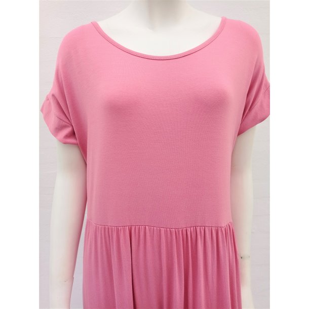 T-shirt Kjole i midi-lngde - Rosa
