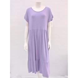 T-shirt Kjole i midi-lngde - Lilla