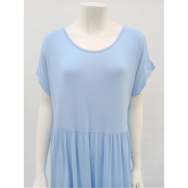 T-shirt Kjole i midi-lngde - Lysebl