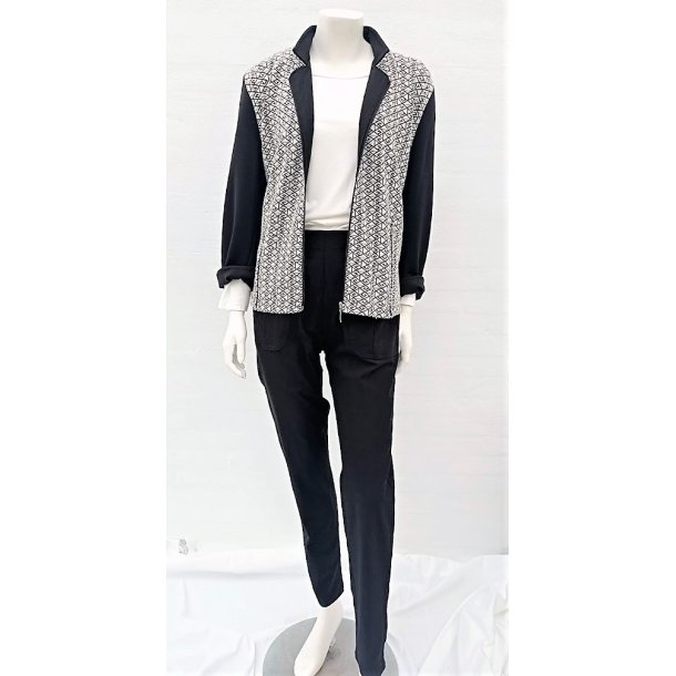 Buks Med Superstretch &amp; Stribe Ved Lomme - Sort