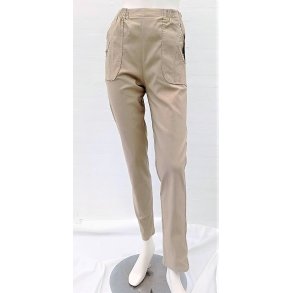 Buks Med Superstretch & Stribe Ved Lomme - Sand