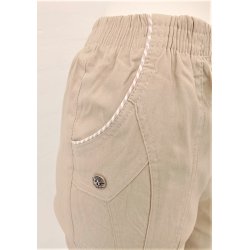 Buks Med Superstretch &amp; Stribe Ved Lomme - Sand