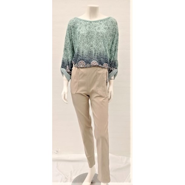 Buks Med Superstretch &amp; Stribe Ved Lomme - Sand