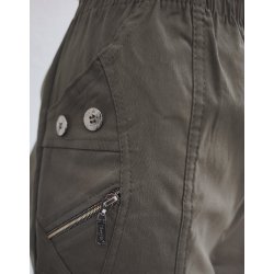 Bukser Med Superstretch Og High Waist Mrk Olivengrn