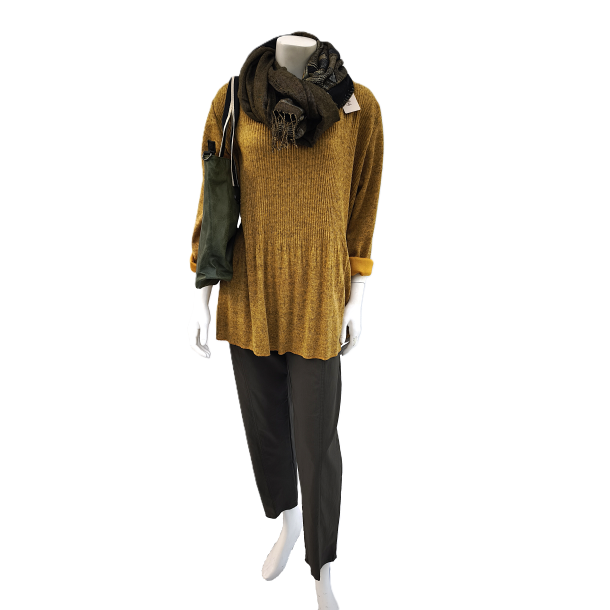 Bukser Med Superstretch Og High Waist Mrk Olivengrn