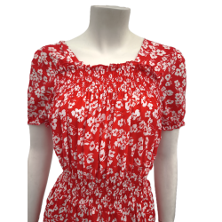 Kjole Med Elastik i Taljen