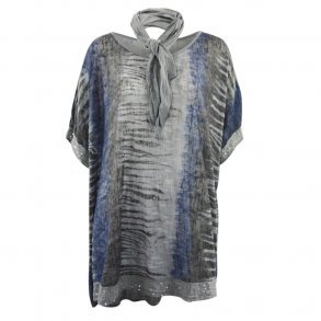 Bluse med t�rkl�de