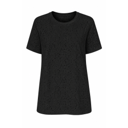 T-shirt med Broderi Angaise