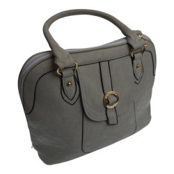 Gr taske med guld detaljer