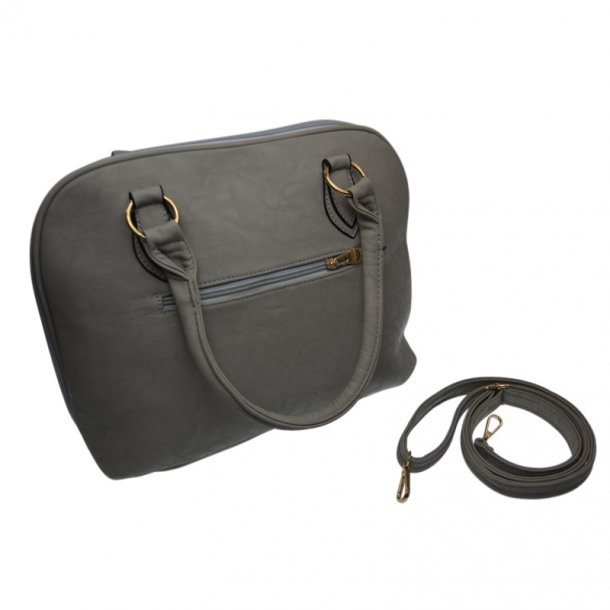 Gr taske med guld detaljer