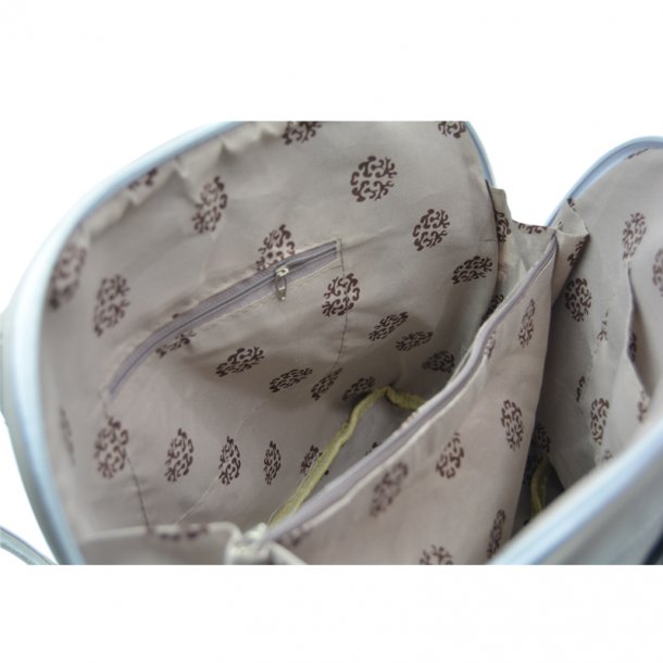 Gr taske med guld detaljer