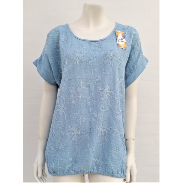 Bluse med Bindebnd i Bunden