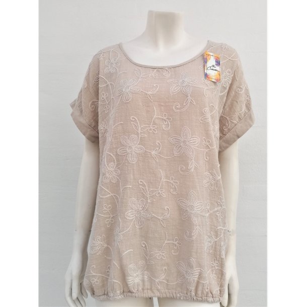 Bluse med Bindebnd i Bunden