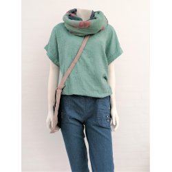 Bluse med Bindebnd i Bunden